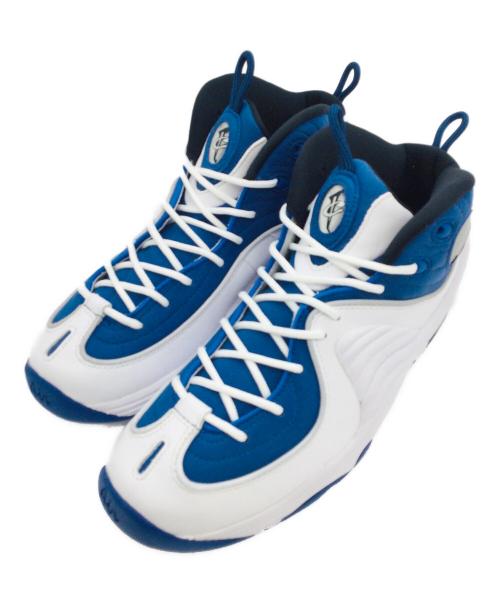 NIKE（ナイキ）NIKE (ナイキ) AIR PENNY 2 QS ホワイト×ブルー サイズ:US10、UK9、EUR44、cm28、BR42、CN280(2.5)　 未使用品の古着・服飾アイテム