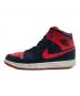 NIKE (ナイキ) Air Jordan 1 Mid レッド×ブラック サイズ:US9.5、UK8.5、EUR43、cm27.5、BR41、CN275（2.5）：6000円