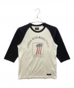 NEIGHBORHOODネイバーフッド）の古着「ラグランカットソー」｜ブラック×ホワイト