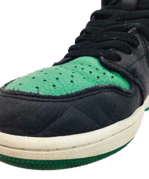 NIKE（ナイキ）NIKE (ナイキ) AIR JORDAN 1 RETRO HIGH OG グリーン×ブラック サイズ:US9.5、UK8.5、EUR43、cm27.5、BR41、CN275（2.5）の古着・服飾アイテム