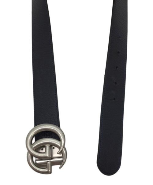 GUCCI（グッチ）GUCCI (グッチ) GGマーモントリバーシブルベルト ネイビーの古着・服飾アイテム