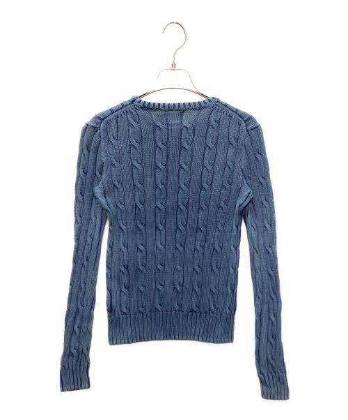 POLO RALPH LAUREN（ポロ・ラルフローレン）POLO RALPH LAUREN (ポロ・ラルフローレン) 厚手ニット ブルー サイズ:XSの古着・服飾アイテム