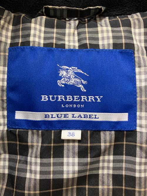 BURBERRY BLUE LABEL（バーバリーロンドンブルーレーベル）BURBERRY BLUE LABEL (バーバリーロンドンブルーレーベル) E1A09-471-09 ボアジャケット ブラック サイズ:38の古着・服飾アイテム
