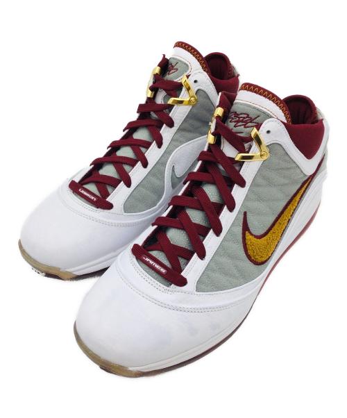 NIKE（ナイキ）NIKE (ナイキ) LEBRON 7 QS ボルドー×ホワイト サイズ:US11、UK10、EUR45、cm29、BR43、CN290（2.5）の古着・服飾アイテム