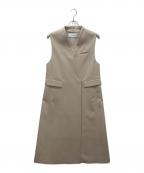 ADOREアドーア）の古着「531-3250700 ドライタッチジョーゼットロングジレ」｜ベージュ