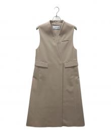 ADORE（アドーア）の古着「531-3250700 ドライタッチジョーゼットロングジレ」｜ベージュ