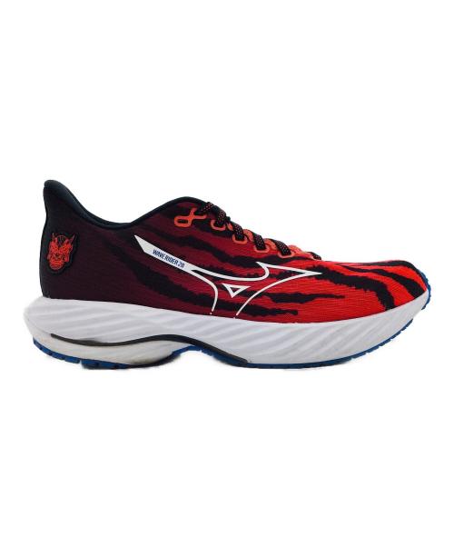 MIZUNO（ミズノ）MIZUNO (ミズノ) WAVE RIDER 28 ブルー×レッド サイズ:US8、UK7、EURO40.5、BRA39.5、JP26.0の古着・服飾アイテム