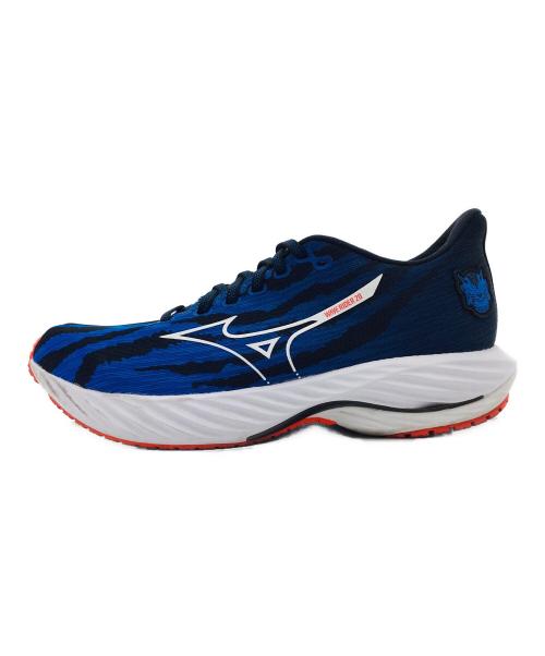 MIZUNO（ミズノ）MIZUNO (ミズノ) WAVE RIDER 28 ブルー×レッド サイズ:US8、UK7、EURO40.5、BRA39.5、JP26.0の古着・服飾アイテム