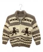 VIRGIN WOOLバージンウール）の古着「ニットカーディガン」｜グレー