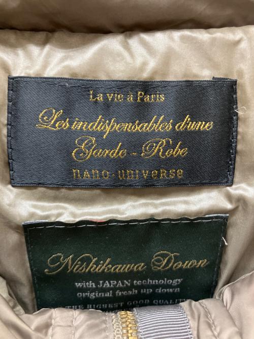 nano・universe（ナノ・ユニバース）nano・universe (ナノ・ユニバース) 西川 (ニシカワ) NL44CT5517TS　ダウンジャケット グレー サイズ:38の古着・服飾アイテム