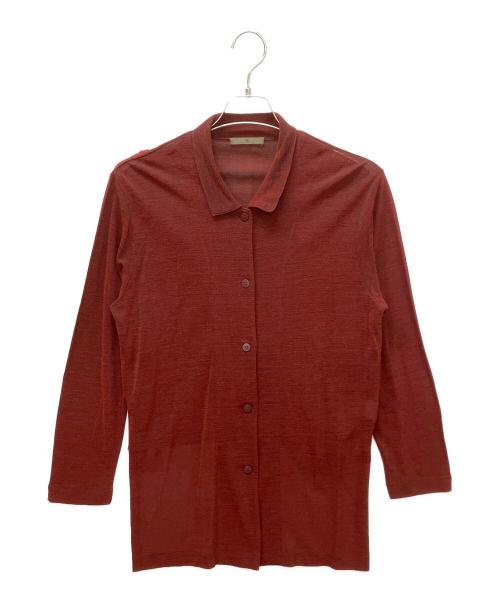 Y's（ワイズ）Y's (ワイズ) 薄手カーディガン レッド サイズ:記載無しの古着・服飾アイテム