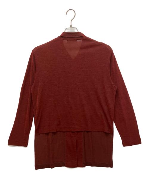 Y's（ワイズ）Y's (ワイズ) 薄手カーディガン レッド サイズ:記載無しの古着・服飾アイテム