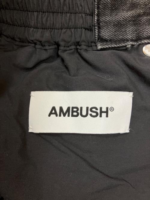 AMBUSH（アンブッシュ）AMBUSH (アンブッシュ) デニム切替トラックパンツ ブラック×イエロー サイズ:29の古着・服飾アイテム