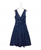Kate Spadeケイトスペード）の古着「KG927　ノースリーブワンピース」｜ブルー
