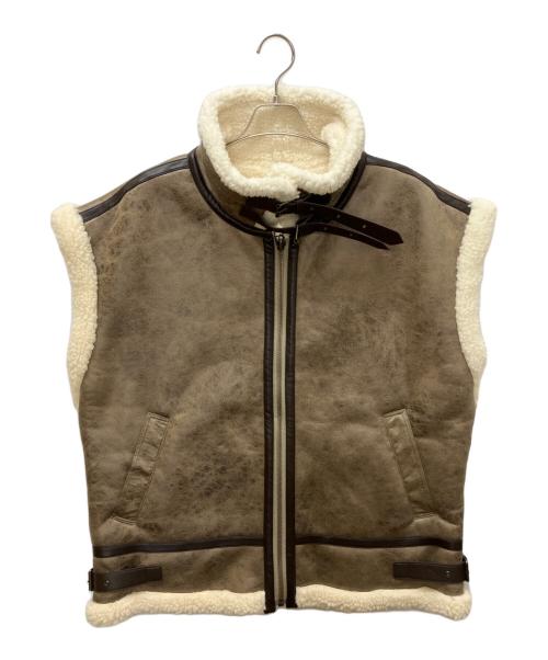 moussy（マウジー）moussy (マウジー) 010FAG30-6730　OVER FLIGHT ベスト ブラウン サイズ:Freeの古着・服飾アイテム