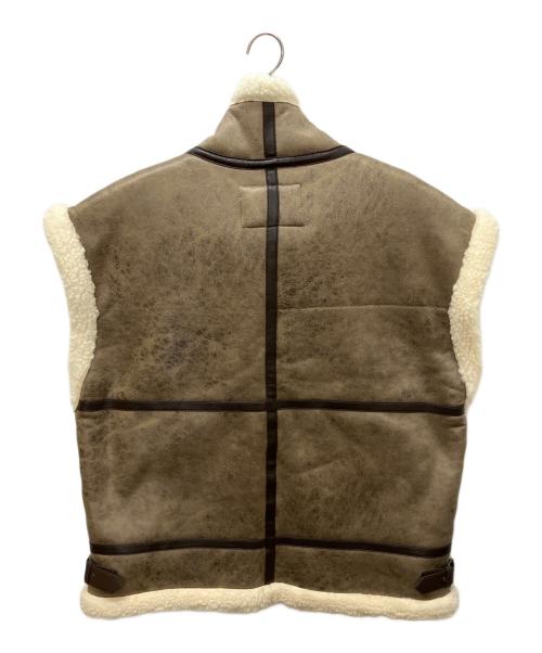 moussy（マウジー）moussy (マウジー) 010FAG30-6730　OVER FLIGHT ベスト ブラウン サイズ:Freeの古着・服飾アイテム