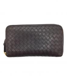 BOTTEGA VENETA（ボッテガベネタ）の古着「ラウンドファスナー財布」｜ダークブラウン
