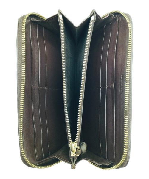 BOTTEGA VENETA（ボッテガベネタ）BOTTEGA VENETA (ボッテガベネタ) ラウンドファスナー財布 ダークブラウンの古着・服飾アイテム