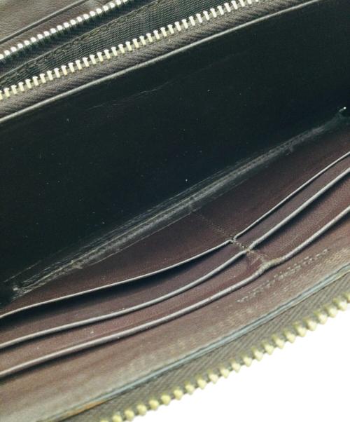 BOTTEGA VENETA（ボッテガベネタ）BOTTEGA VENETA (ボッテガベネタ) ラウンドファスナー財布 ダークブラウンの古着・服飾アイテム