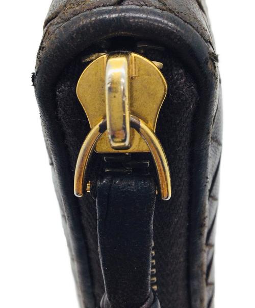 BOTTEGA VENETA（ボッテガベネタ）BOTTEGA VENETA (ボッテガベネタ) ラウンドファスナー財布 ダークブラウンの古着・服飾アイテム