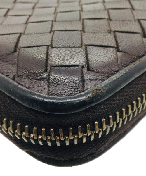 BOTTEGA VENETA（ボッテガベネタ）BOTTEGA VENETA (ボッテガベネタ) ラウンドファスナー財布 ダークブラウンの古着・服飾アイテム