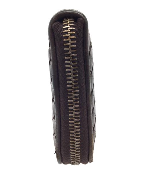 BOTTEGA VENETA（ボッテガベネタ）BOTTEGA VENETA (ボッテガベネタ) ラウンドファスナー財布 ダークブラウンの古着・服飾アイテム