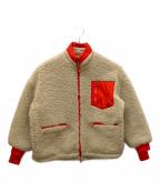 ZARAザラ）の古着「ボアジャケット」｜ベージュ×オレンジ