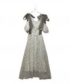 Snidelスナイデル）の古着「SWF0252064　半袖ワンピース」｜ホワイト×グレー