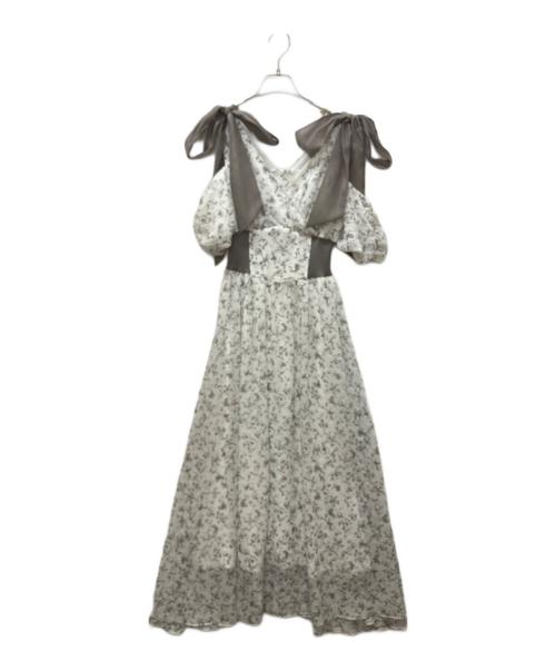 Snidel（スナイデル）Snidel (スナイデル) SWF0252064　半袖ワンピース ホワイト×グレー サイズ:1の古着・服飾アイテム