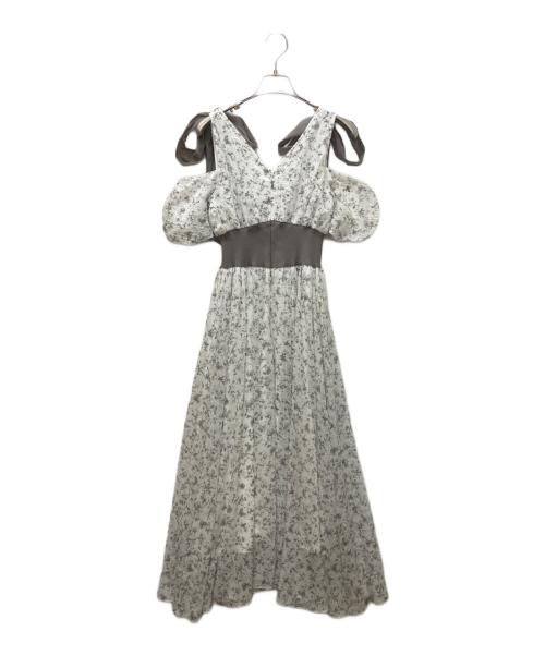 Snidel（スナイデル）Snidel (スナイデル) SWF0252064　半袖ワンピース ホワイト×グレー サイズ:1の古着・服飾アイテム