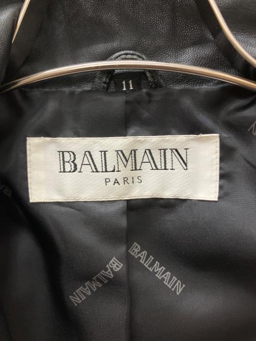BALMAIN（バルマン）BALMAIN (バルマン) レザージャケット ブラック サイズ:11の古着・服飾アイテム