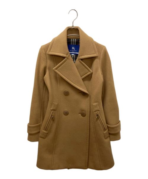 BURBERRY BLUE LABEL（バーバリーロンドンブルーレーベル）BURBERRY BLUE LABEL (バーバリーロンドンブルーレーベル) Pコート ベージュ サイズ:36の古着・服飾アイテム