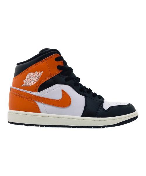 NIKE（ナイキ）NIKE (ナイキ) Air Jordan 1 Mid ホワイト×オレンジ サイズ:US10.5、UK9.5、EUR44.5、cm28.5、BR42.5、CN285の古着・服飾アイテム