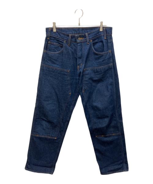 PRSN BLU（プリズンブルース）PRSN BLU (プリズンブルー) ダブルニーデニムパンツ インディゴ サイズ:W36×L32の古着・服飾アイテム