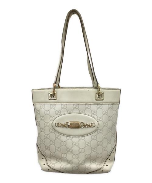 GUCCI（グッチ）GUCCI (グッチ) トートバッグ アイボリーの古着・服飾アイテム