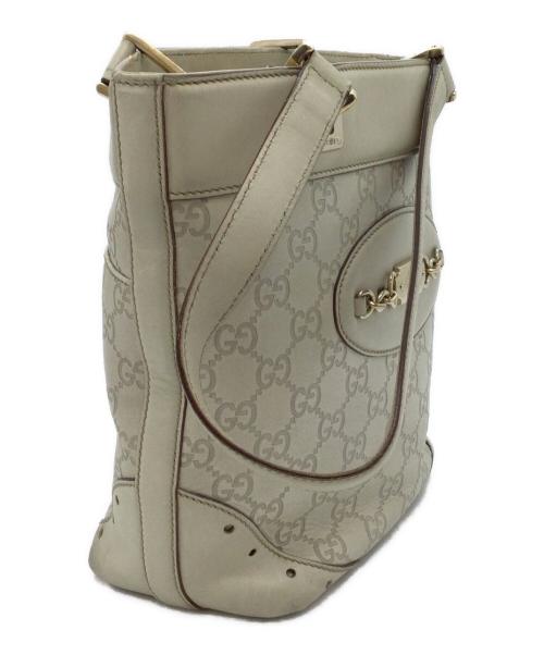 GUCCI（グッチ）GUCCI (グッチ) トートバッグ アイボリーの古着・服飾アイテム