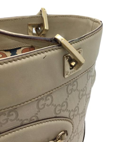 GUCCI（グッチ）GUCCI (グッチ) トートバッグ アイボリーの古着・服飾アイテム