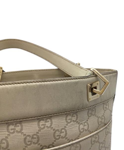 GUCCI（グッチ）GUCCI (グッチ) トートバッグ アイボリーの古着・服飾アイテム