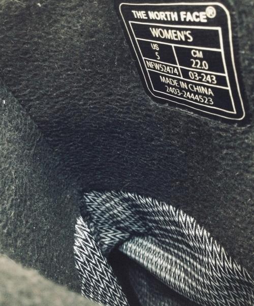 THE NORTH FACE（ザ ノース フェイス）THE NORTH FACE (ザ ノース フェイス) ヌプシブーツ ブラック サイズ:US5、CM22.0の古着・服飾アイテム