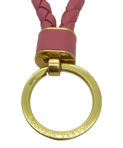 BOTTEGA VENETA（ボッテガベネタ）BOTTEGA VENETA (ボッテガベネタ) イントレチャートキーリング ピンクの古着・服飾アイテム