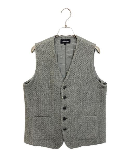 THREE DOTS（スリードッツ）THREE DOTS (スリードッツ) T686　中綿ベスト ライトグレー サイズ:Mの古着・服飾アイテム