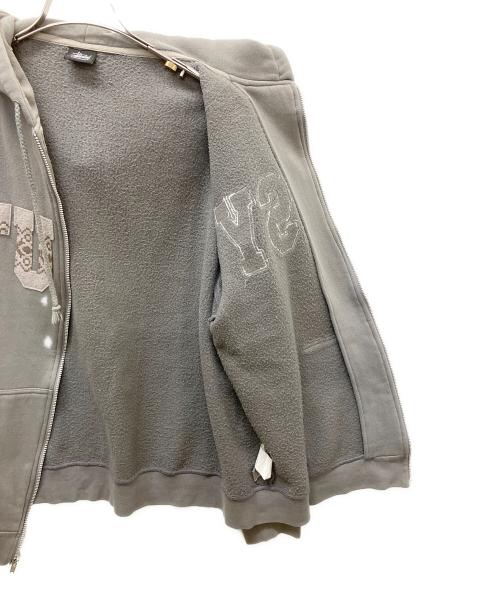 stussy（ステューシー）stussy (ステューシー) ジップパーカー ライトグレー サイズ:Mの古着・服飾アイテム