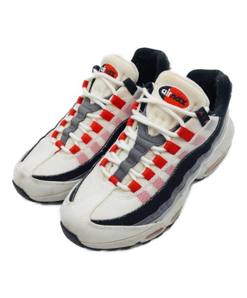 NIKE（ナイキ）NIKE (ナイキ) AIR MAX95 ホワイト×グレー サイズ:US7、UK6、EUR40、cm25、BR38、CN250(2.5)の古着・服飾アイテム