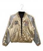 G1950×FRAGMENT DESIGNギャラリーナインティーンフィフティ×フラグメントデザイン）の古着「スカジャン」｜ベージュ×グレー