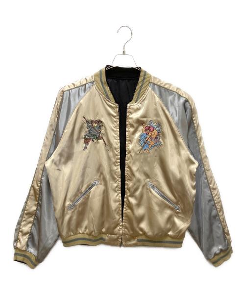 G1950（ギャラリーナインティーンフィフティ）G1950 (ギャラリーナインティーンフィフティ) FRAGMENT DESIGN (フラグメントデザイン) スカジャン ベージュ×グレー サイズ:品質ﾀｸﾞ無い為不明の古着・服飾アイテム