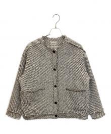 JOURNAL STANDARD relume（ジャーナルスタンダード レリューム）の古着「22-010-462-7022-4-0　コットンツイードジャケット」｜グレー×ブラウン