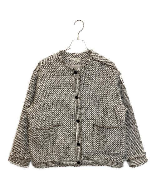 JOURNAL STANDARD relume（ジャーナルスタンダード レリューム）JOURNAL STANDARD relume (ジャーナルスタンダード レリューム) 22-010-462-7022-4-0　コットンツイードジャケット グレー×ブラウン サイズ:Fの古着・服飾アイテム