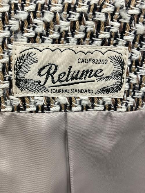 JOURNAL STANDARD relume（ジャーナルスタンダード レリューム）JOURNAL STANDARD relume (ジャーナルスタンダード レリューム) 22-010-462-7022-4-0　コットンツイードジャケット グレー×ブラウン サイズ:Fの古着・服飾アイテム
