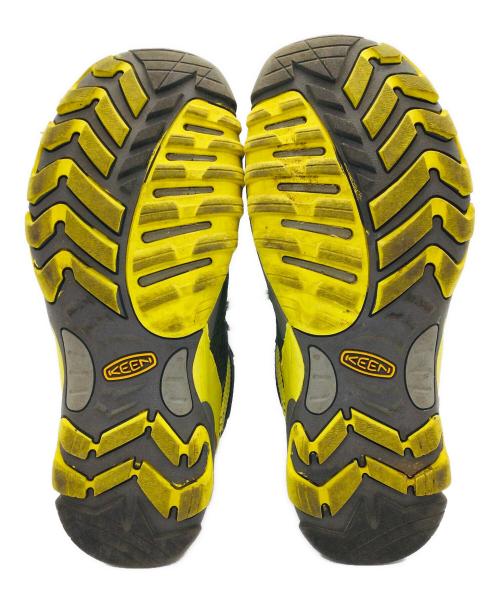 KEEN（キーン）KEEN (キーン) トレッキングシューズ カーキ×イエロー サイズ:EU38.5、US8、UK5.5、CM25の古着・服飾アイテム