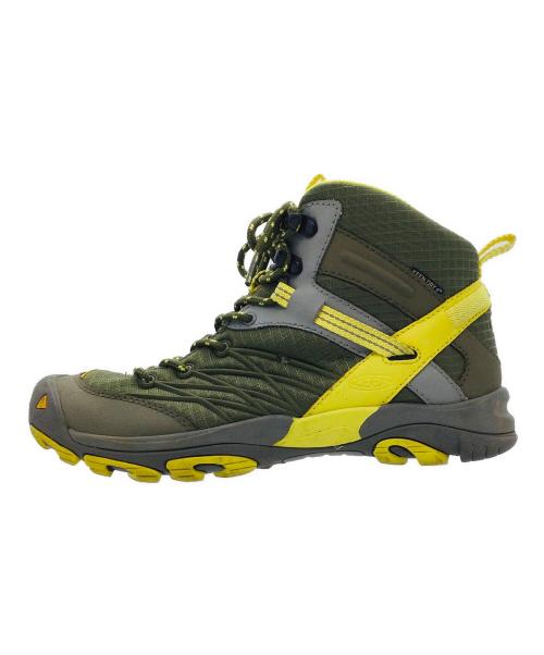 KEEN（キーン）KEEN (キーン) トレッキングシューズ カーキ×イエロー サイズ:EU38.5、US8、UK5.5、CM25の古着・服飾アイテム